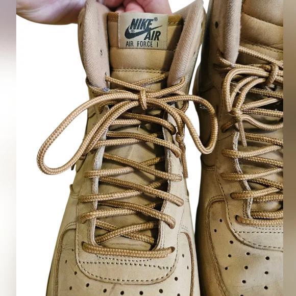 Size 11 - Nike Air Force 1 High '07 LV8 WB Flax 2016 - FLAX - Picture 8 of 9